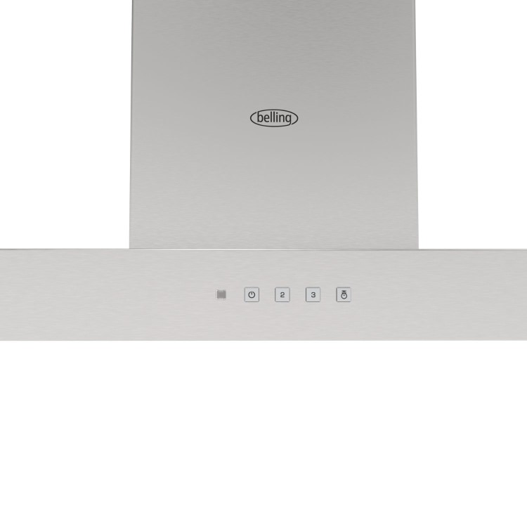 Belling 80cm T Shape Chimney Cooker Hood - Stainless Steel