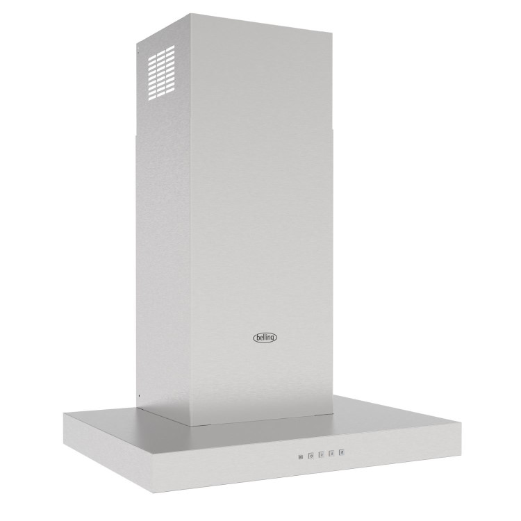 Belling 80cm T Shape Chimney Cooker Hood - Stainless Steel