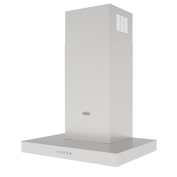Belling 80cm T Shape Chimney Cooker Hood - Stainless Steel