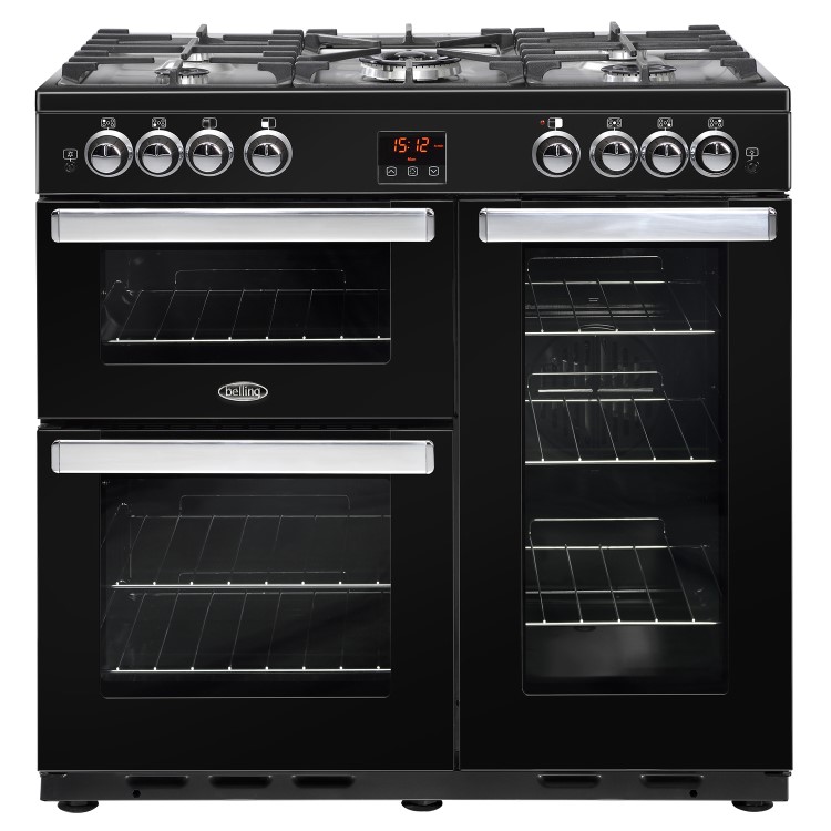 Belling Cookcentre X90G 90cm Gas Range Cooker - Black