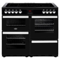 Belling Cookcentre 100E 100cm Electric Range Cooker with Ceramic Hob - Black