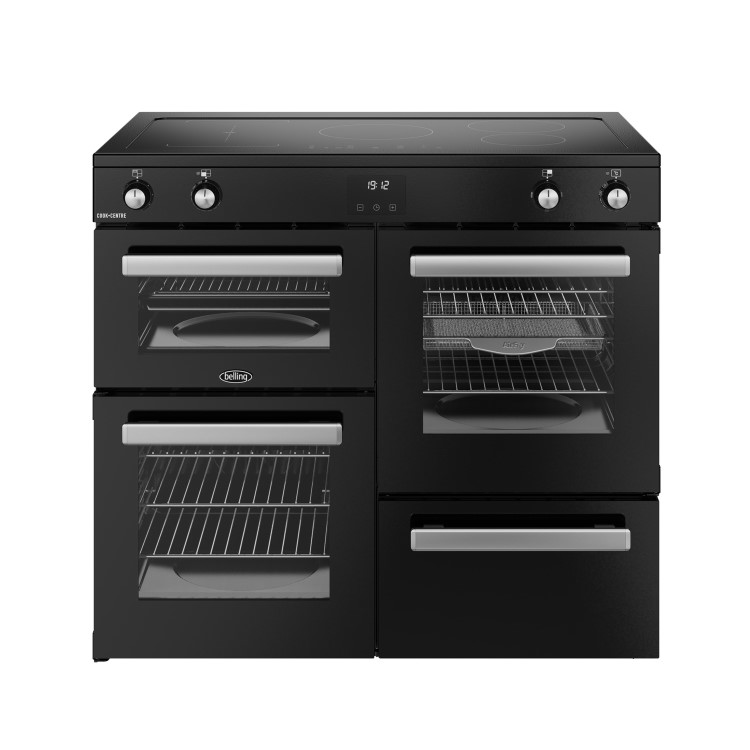 Belling Cookcentre 100cm Electric Induction Range Cooker - Black