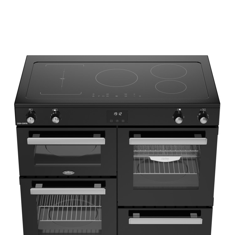 Belling Cookcentre 100cm Electric Induction Range Cooker - Black