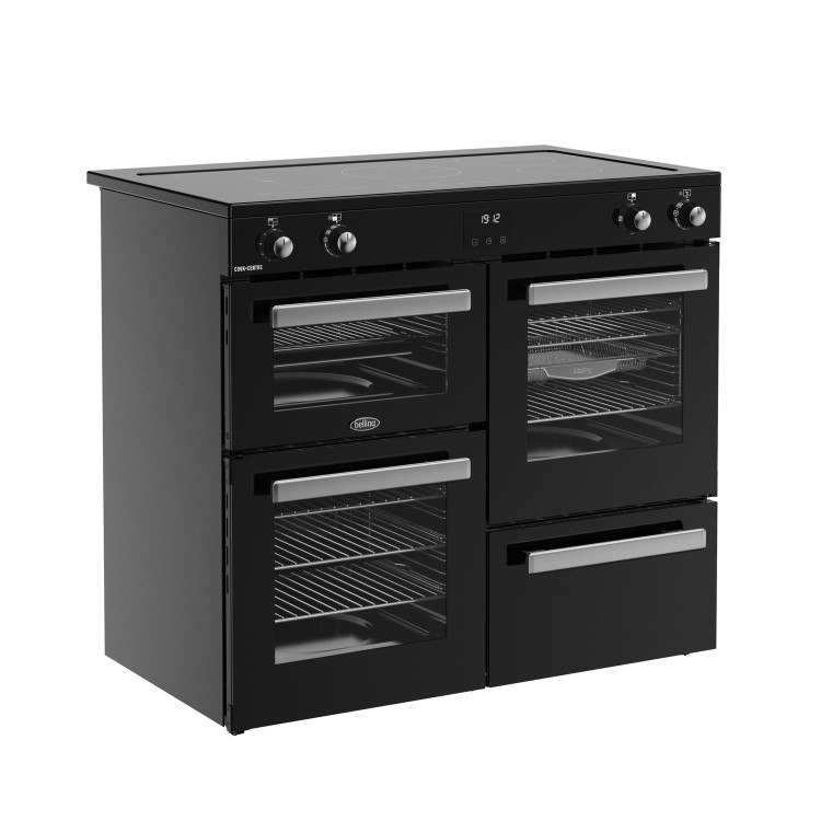 Belling Cookcentre 100cm Electric Induction Range Cooker - Black