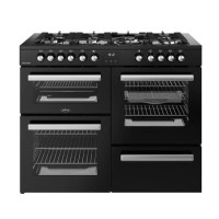 Belling Cookcentre 110cm Dual Fuel Range Cooker - Black