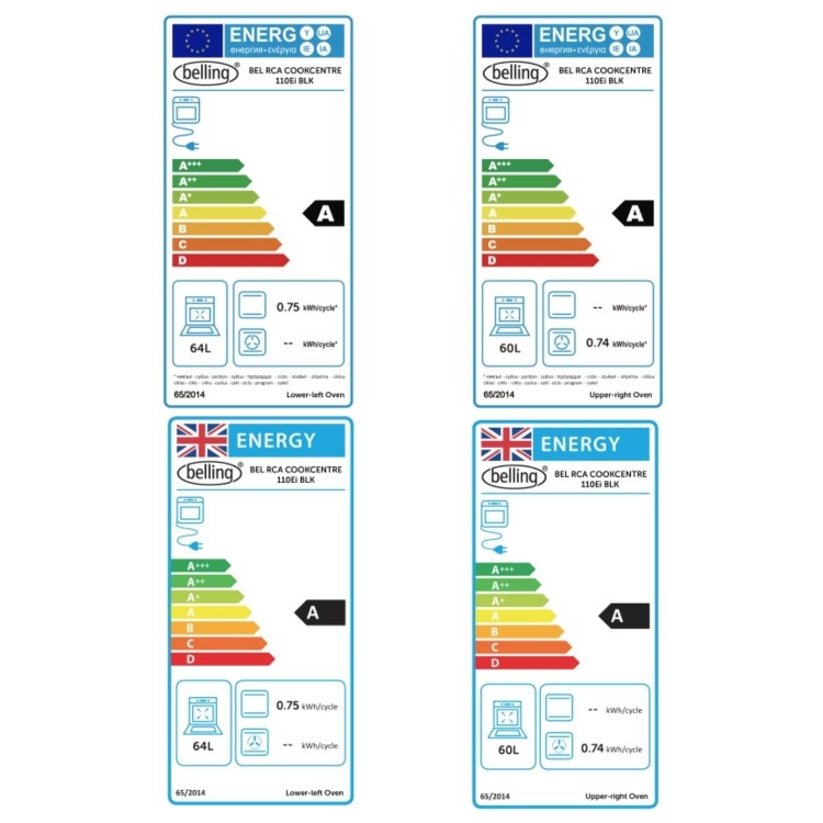 Refurbished Belling Cookcentre 444411807 110cm 5 Zone Induction Hob Electric Range Cooker