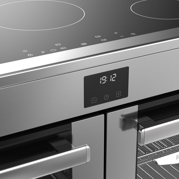 Belling Cookcentre 110cm Electric Induction Range Cooker - Stainless Steel