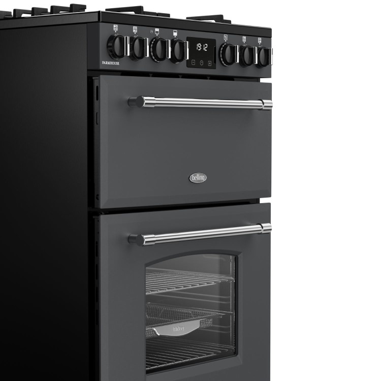 Refurbished Belling Farmhouse 60DF 60cm Dual Fuel Cooker Anthracite