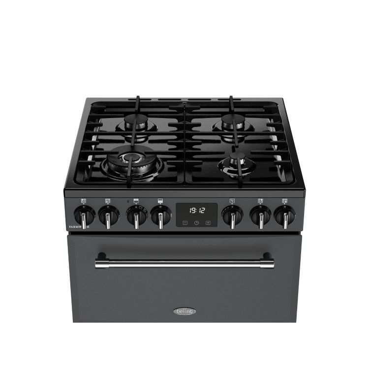 Refurbished Belling Farmhouse 60DF 60cm Dual Fuel Cooker Anthracite