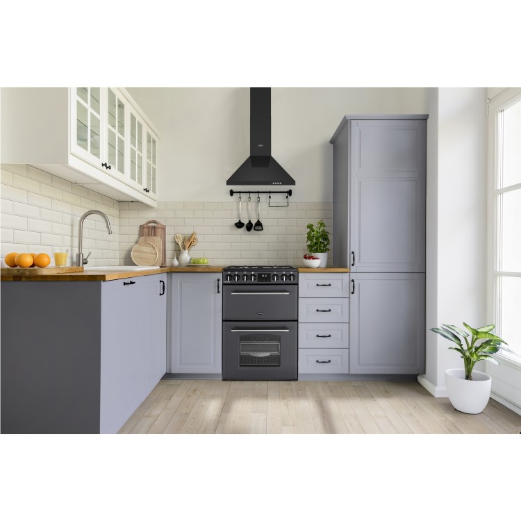 Refurbished Belling Farmhouse 60DF 60cm Dual Fuel Cooker Anthracite