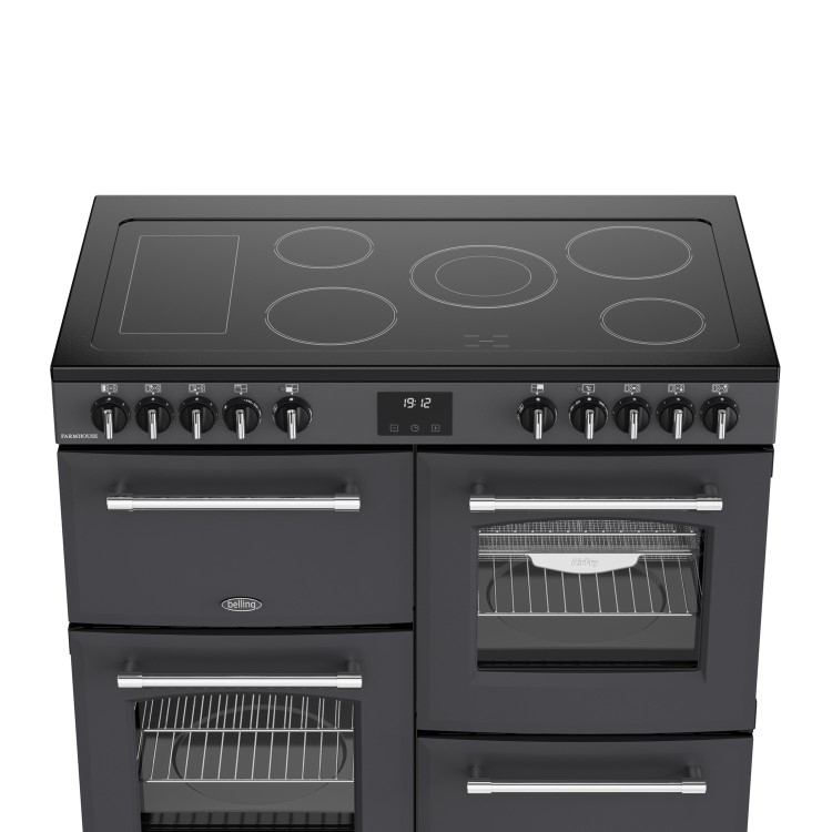Belling Farmhouse 100cm Electric Range Cooker - Grey
