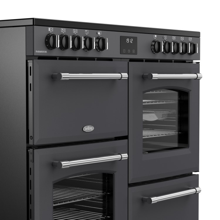 Belling Farmhouse 100cm Electric Range Cooker - Grey