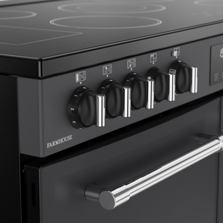 Belling Farmhouse 100cm Electric Range Cooker - Grey