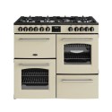 A2/444411830 Refurbished Belling Farmhouse 444411830 100cm Dual Fuel Range Cooker Cream