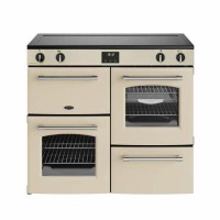 Belling Farmhouse 100cm Electric Induction Range Cooker - Cream