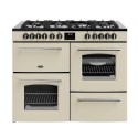 A1/444411839 Refurbished Belling Farmhouse 110DF 110cm Dual Fuel Range Cooker Cream