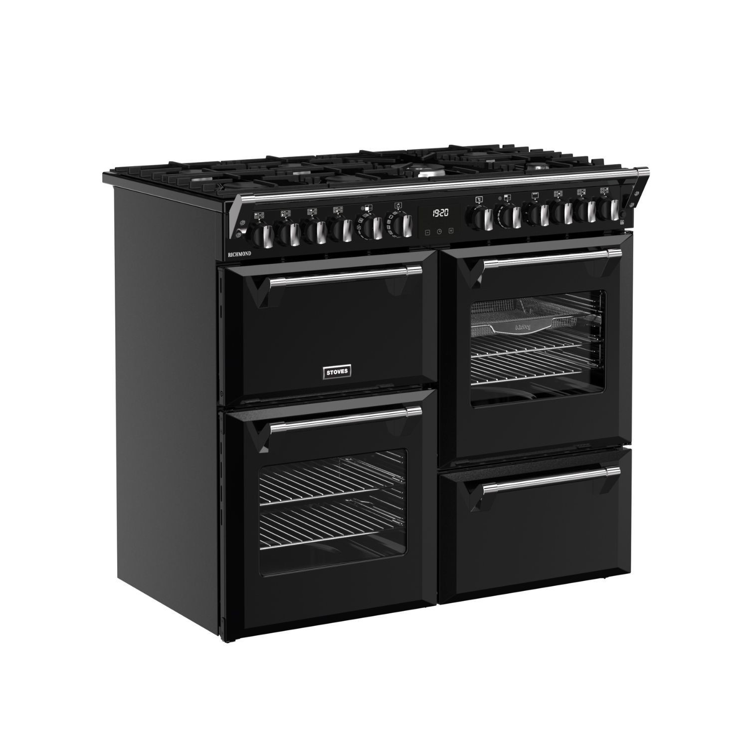 Stoves Richmond 100cm Dual Fuel Range Cooker - Black 444411856 ...