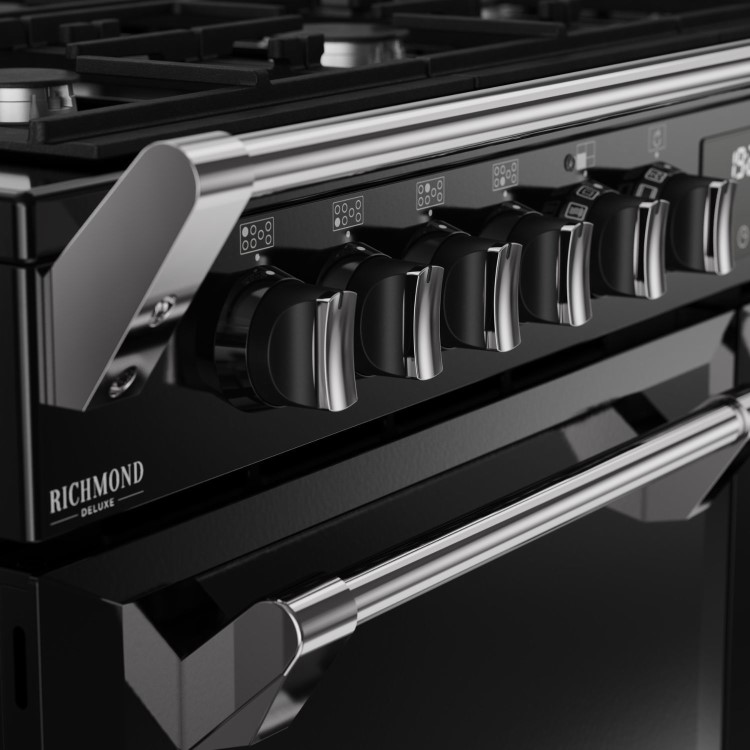 Refurbished Stoves Richmond DX 110cm Dual Fuel Range Cooker Black