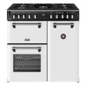 444412004 Stoves Richmond DX 90cm Dual Fuel Range Cooker - Ice White