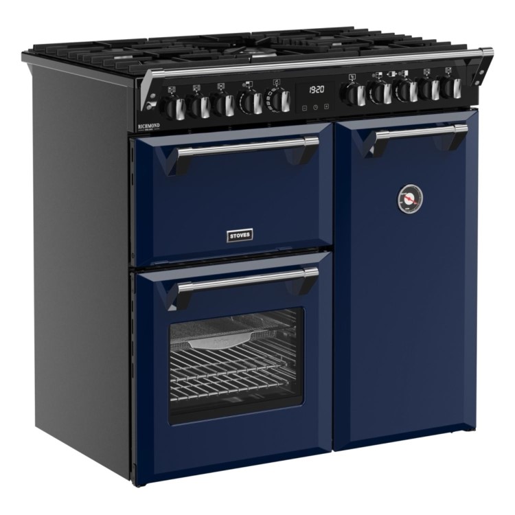 Stoves Richmond DX 90cm Dual Fuel Cooker - Midnight Blue