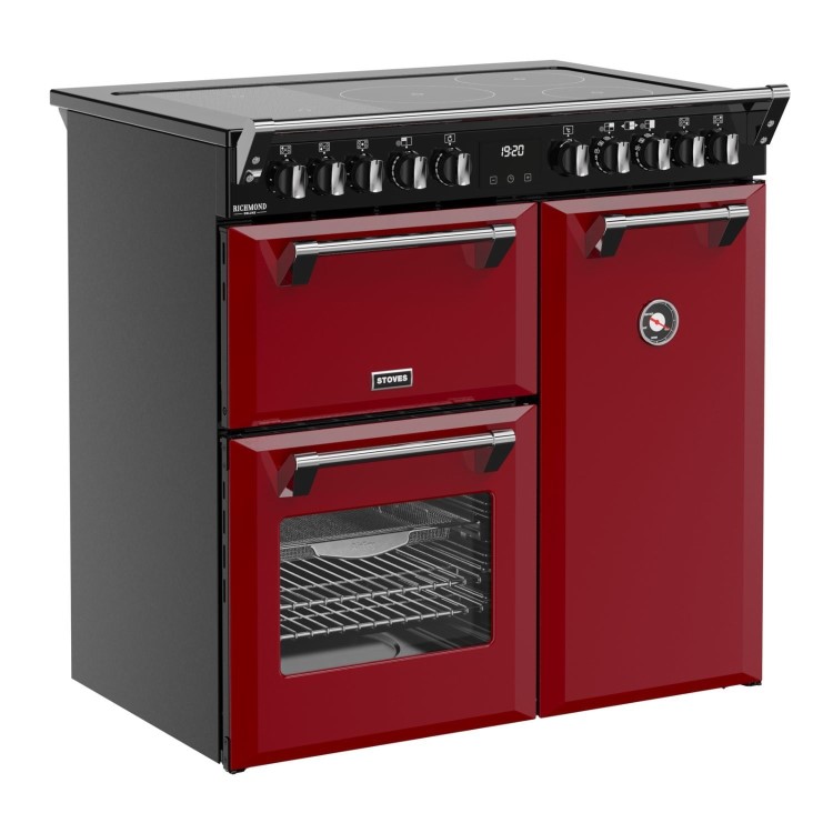 Stoves Richmond DX 90cm Electric Induction Range Cooker - Red