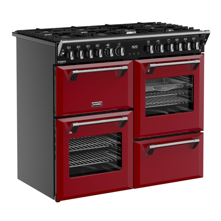 Stoves Richmond DX 100cm Dual Fuel Range Cooker - Red