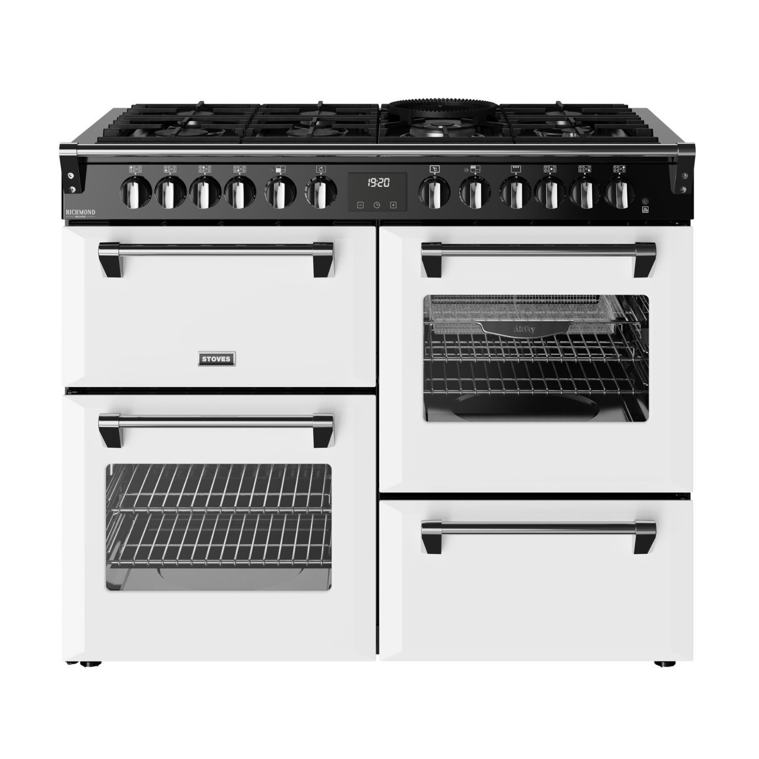 Richmond DX 110cm Dual Fuel Range Cooker Ice White