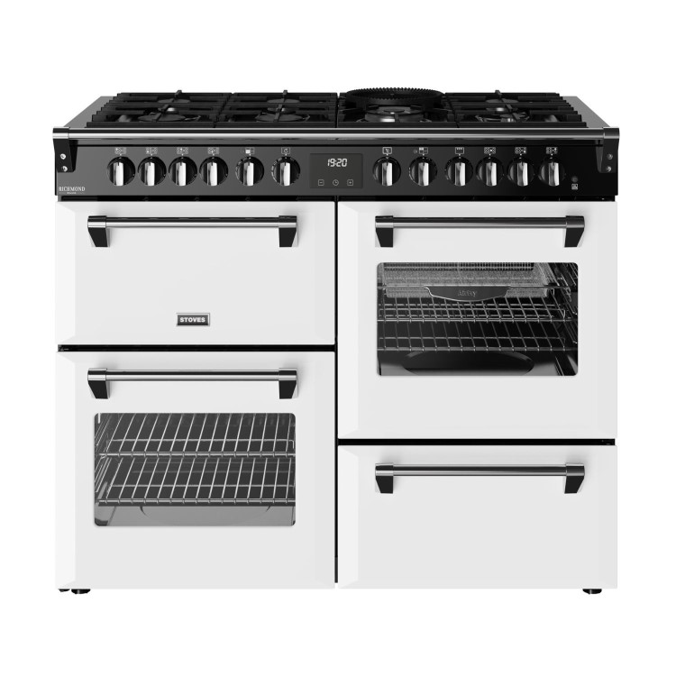 Stoves Richmond DX 110cm Dual Fuel Range Cooker - Ice White
