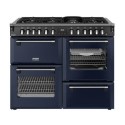 444412030 Stoves Richmond DX 110cm Dual Fuel Range Cooker - Midnight Blue