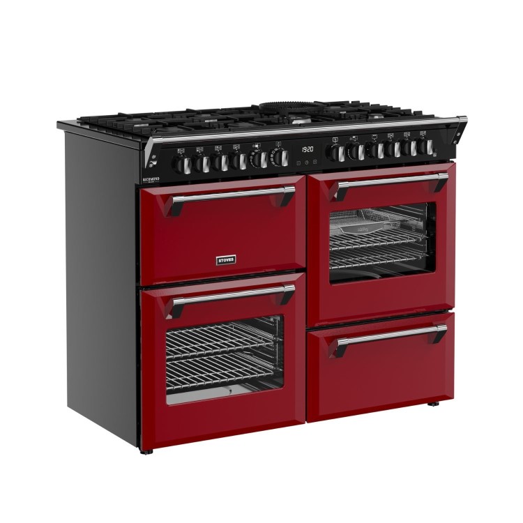Stoves Richmond DX 110cm Dual Fuel Range Cooker - Garnet Red