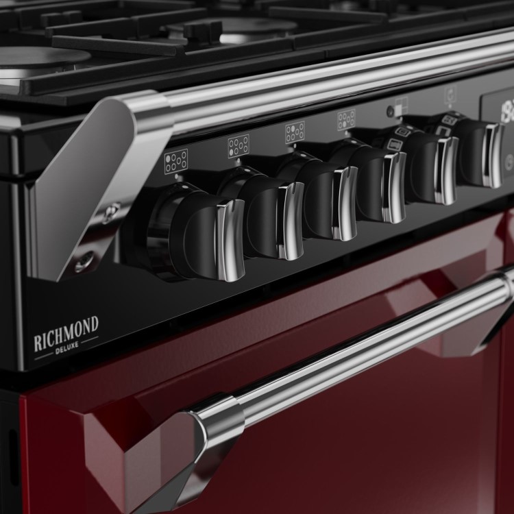 Stoves Richmond DX 110cm Dual Fuel Range Cooker - Garnet Red