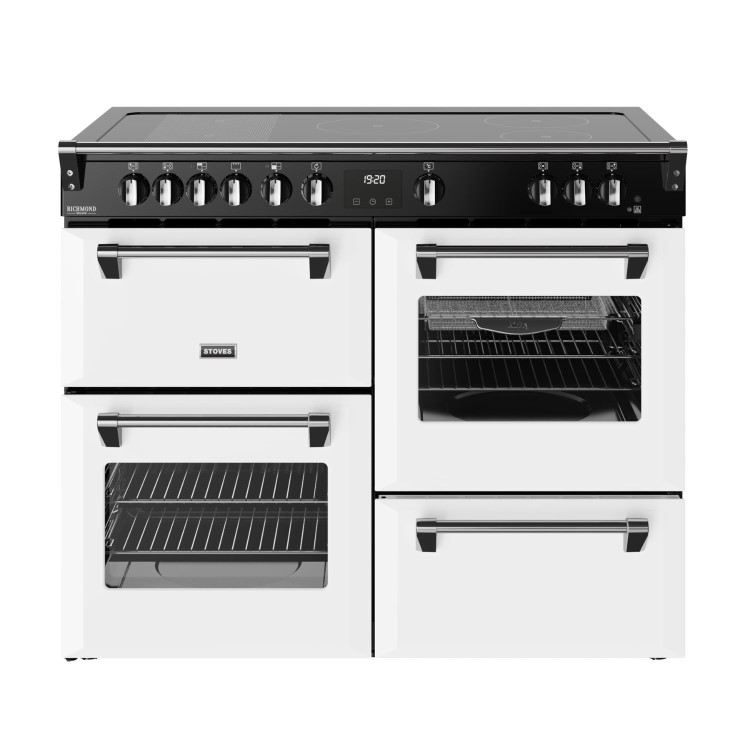 Stoves Richmond DX 110cm Electric Induction Range Cooker - Ice White