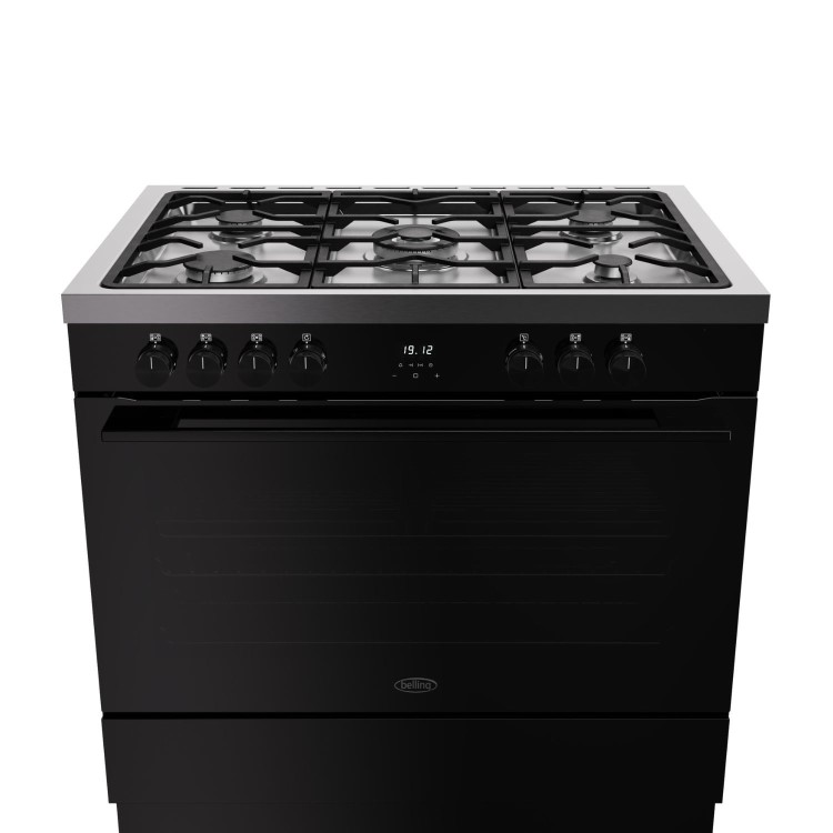 Belling Vision Single Cavity 90cm Dual Fuel Range Cooker - Black