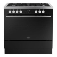Belling Vision Single Cavity 90cm Dual Fuel Range Cooker - Black & Silver Steel