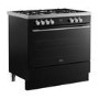 Belling Vision Single Cavity 90cm Dual Fuel Range Cooker - Black & Silver Steel