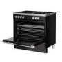 Belling Vision Single Cavity 90cm Dual Fuel Range Cooker - Black & Silver Steel