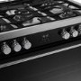 Belling Vision Single Cavity 90cm Dual Fuel Range Cooker - Black & Silver Steel