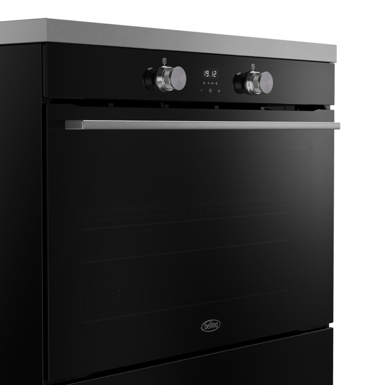 Belling Vision Single Cavity 90cm Electric Range Cooker - Black & Silver Steel