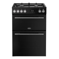 Belling Vision 60cm Dual Fuel Range Cooker - Black & Silver Steel