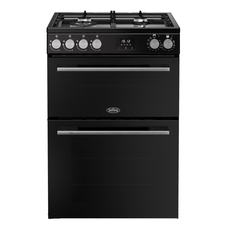 Belling Vision 60cm Dual Fuel Range Cooker - Black & Silver Steel