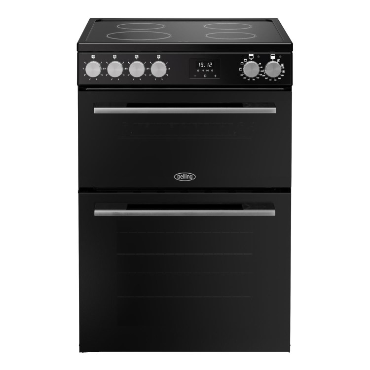 Belling Vision 60cm Electric Range Cooker - Black & Silver Steel