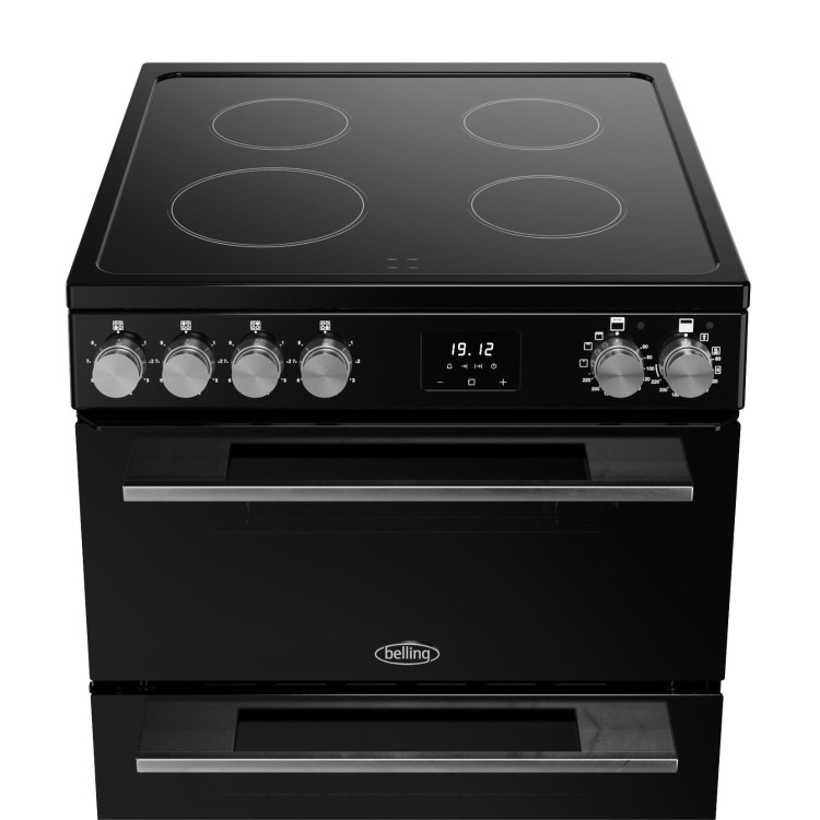 Belling Vision 60cm Electric Range Cooker - Black & Silver Steel