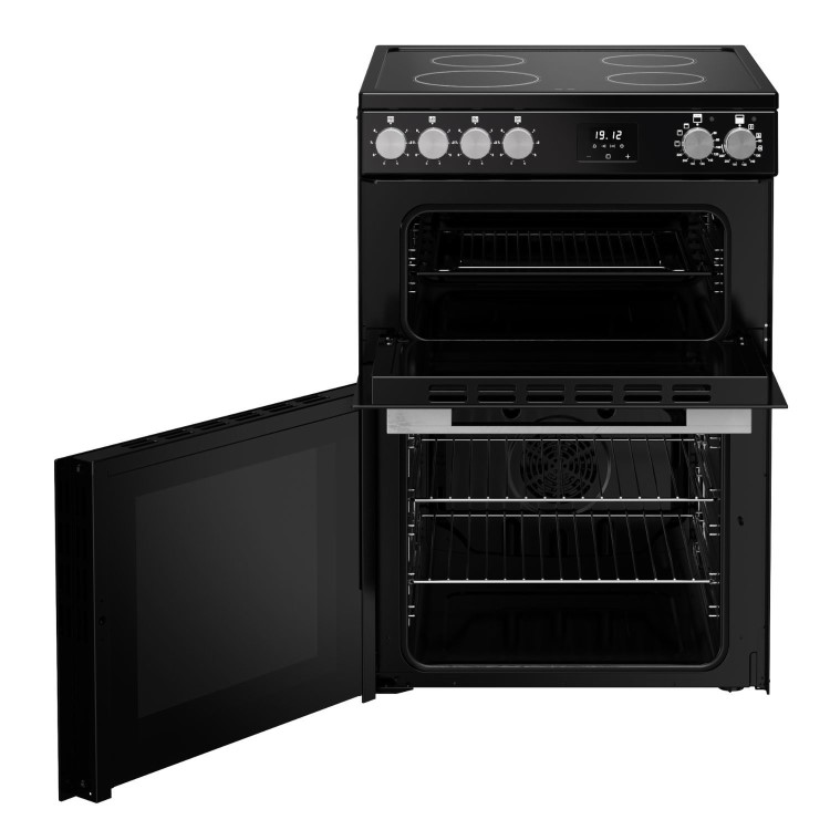 Belling Vision 60cm Electric Cooker with Ceramic Hob - Black / Silver