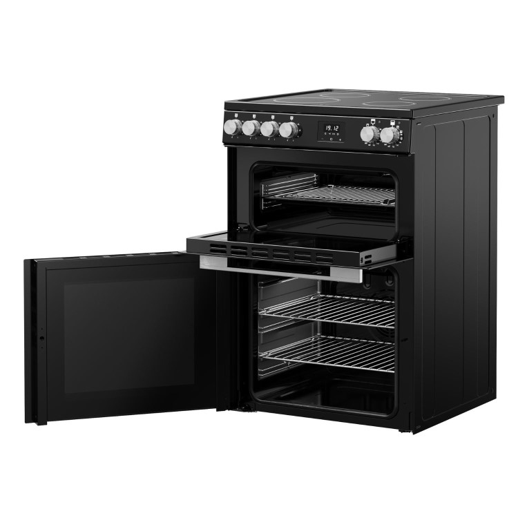 Belling Vision 60cm Electric Range Cooker - Black & Silver Steel