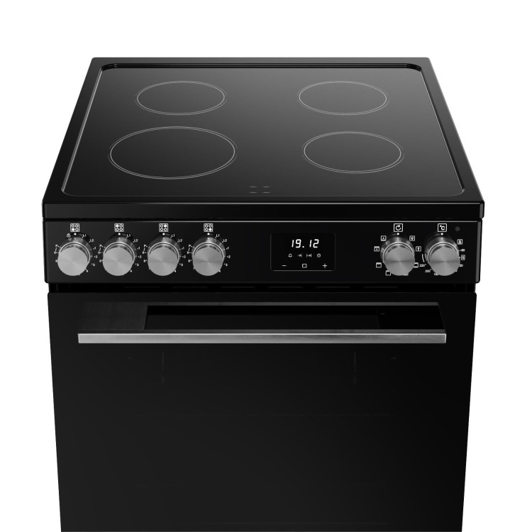 Belling Vision 60cm Electric Range Cooker - Black & Silver Steel