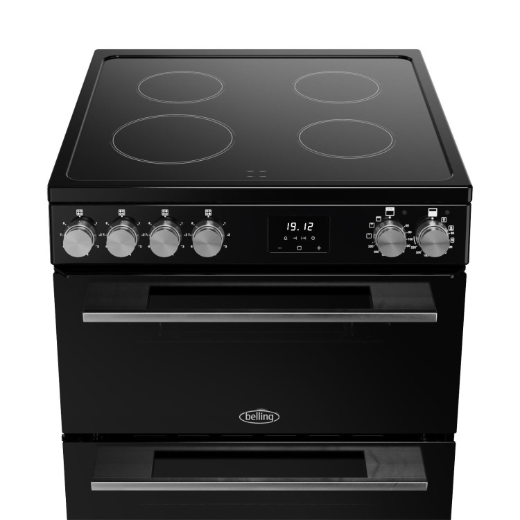 Belling Vision 60cm Electric Range Cooker - Black & Silver Steel