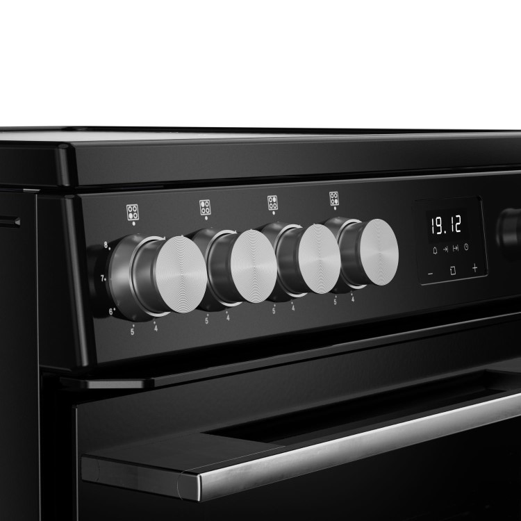 Belling Vision 60cm Electric Range Cooker - Black & Silver Steel