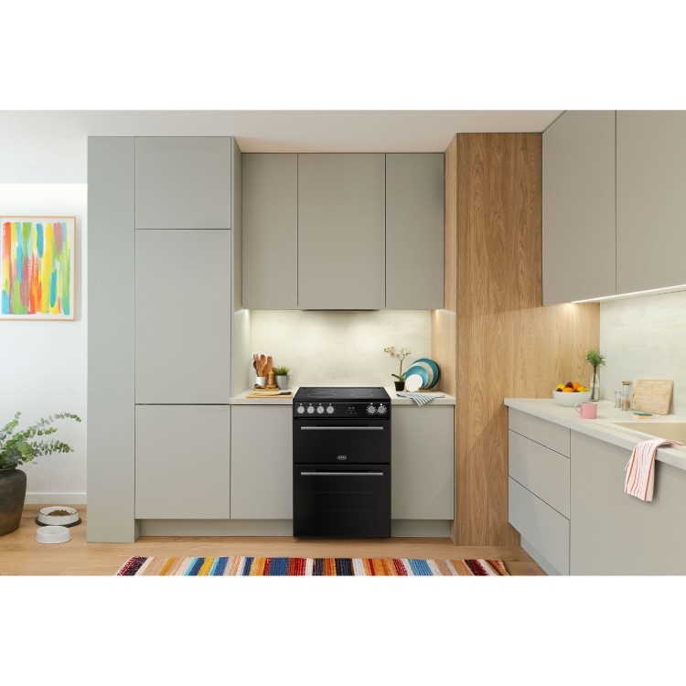 Belling Vision 60cm Electric Range Cooker - Black & Silver Steel