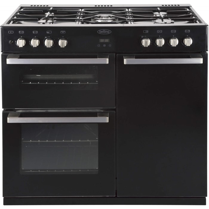 Belling DB4 90DFT 90cm Dual Fuel Range Cooker Black 444440180