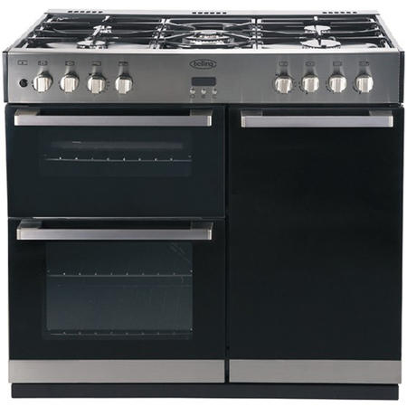 Belling DB4 90DFT 90cm Dual Fuel Range Cooker - Stainless Steel
